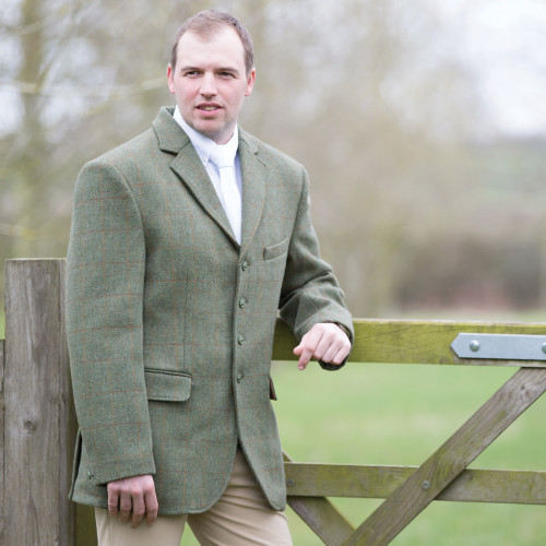 Blue tweed store hacking jacket